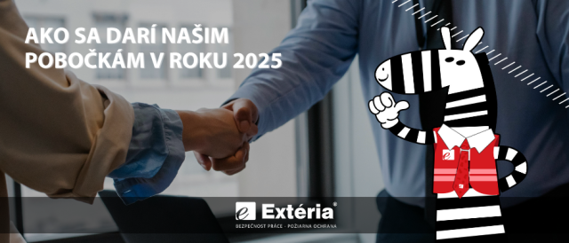EXTÉRIA MARKET FRANCHISA – BOZP a bezpečnosť práce, pobočky 2025