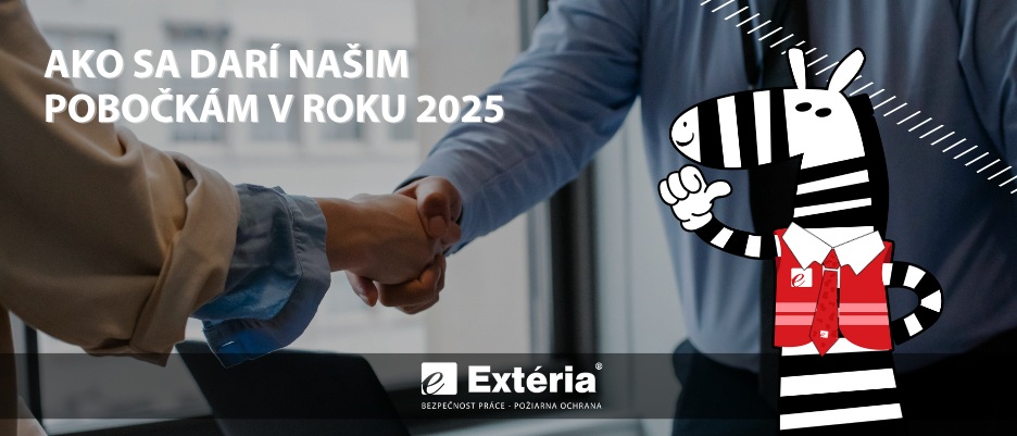 EXTÉRIA MARKET FRANCHISA – BOZP a bezpečnosť práce, pobočky 2025